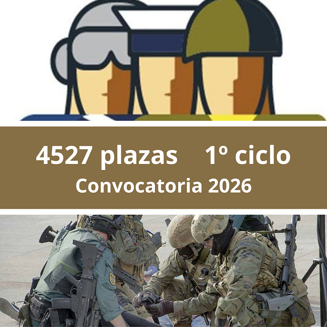 4527 plazas TROPA Y MARINERÍA primer ciclo de la CONVOCATORIA- 2026